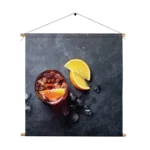 Textielposter Cocktail met Citroen Vierkant Template TP Vierkant Eten En Drinken 42 1