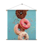 Textielposter Donuts Vierkant Template TP Vierkant Eten En Drinken 48 1