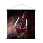 Textielposter Glas Rode wijn 02 Vierkant Template TP Vierkant Eten En Drinken 51 1