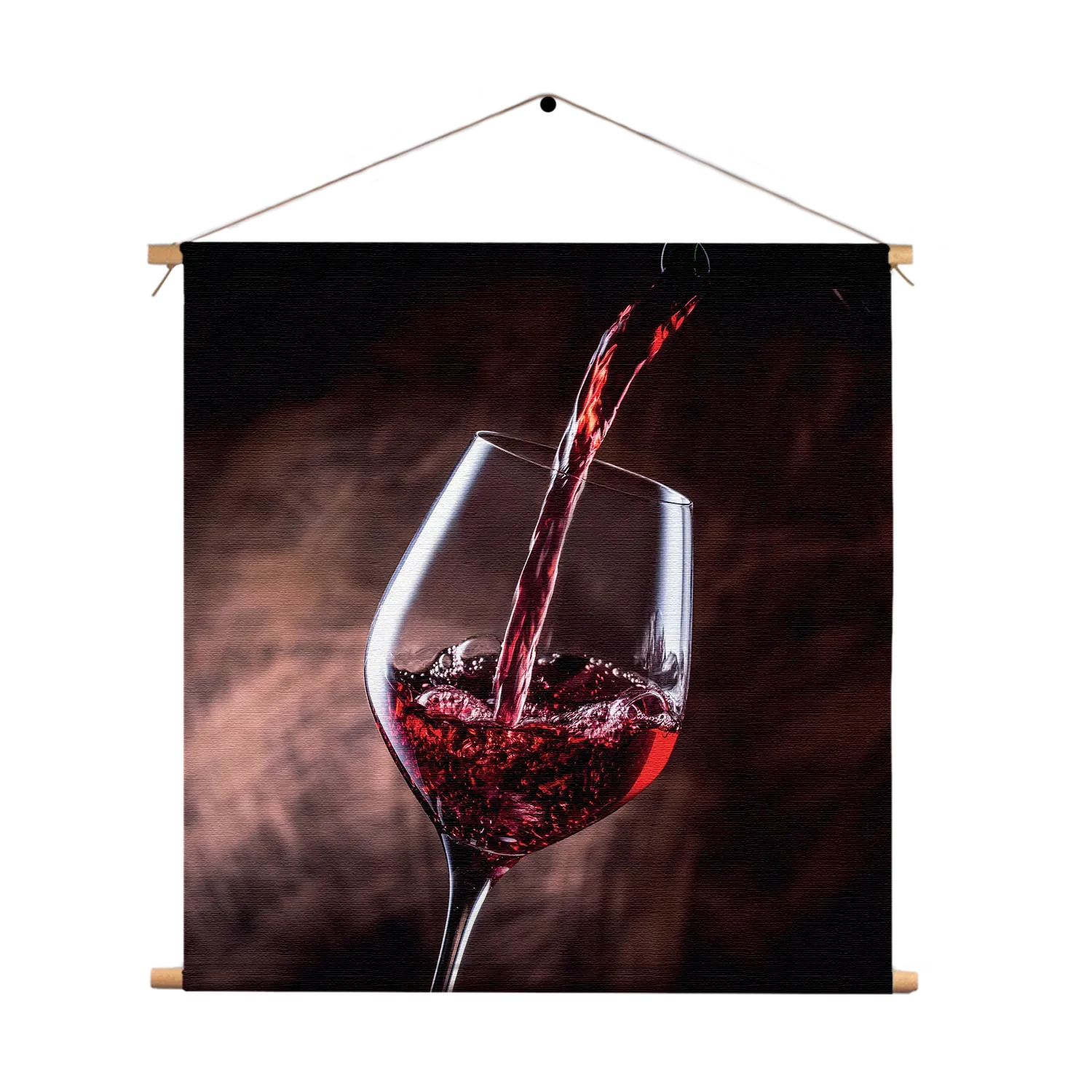 Textielposter Glas Rode wijn 02 Vierkant Template TP Vierkant Eten En Drinken 51 1