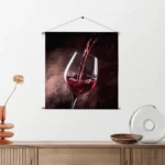Textielposter Glas Rode wijn 02 Vierkant Template TP Vierkant Eten En Drinken 51 2