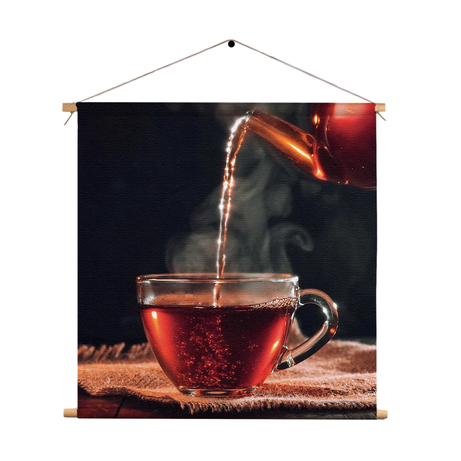 Textielposter Thee Bij Ons Thuis Vierkant Template TP Vierkant Eten En Drinken 52 1