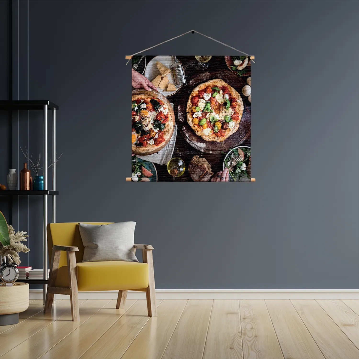 Textielposter Italiaans Restaurant Vierkant Template TP Vierkant Eten En Drinken 60 3