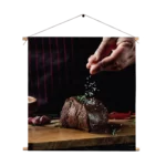 Textielposter Home Made Beef Vierkant Template TP Vierkant Eten En Drinken 66 1