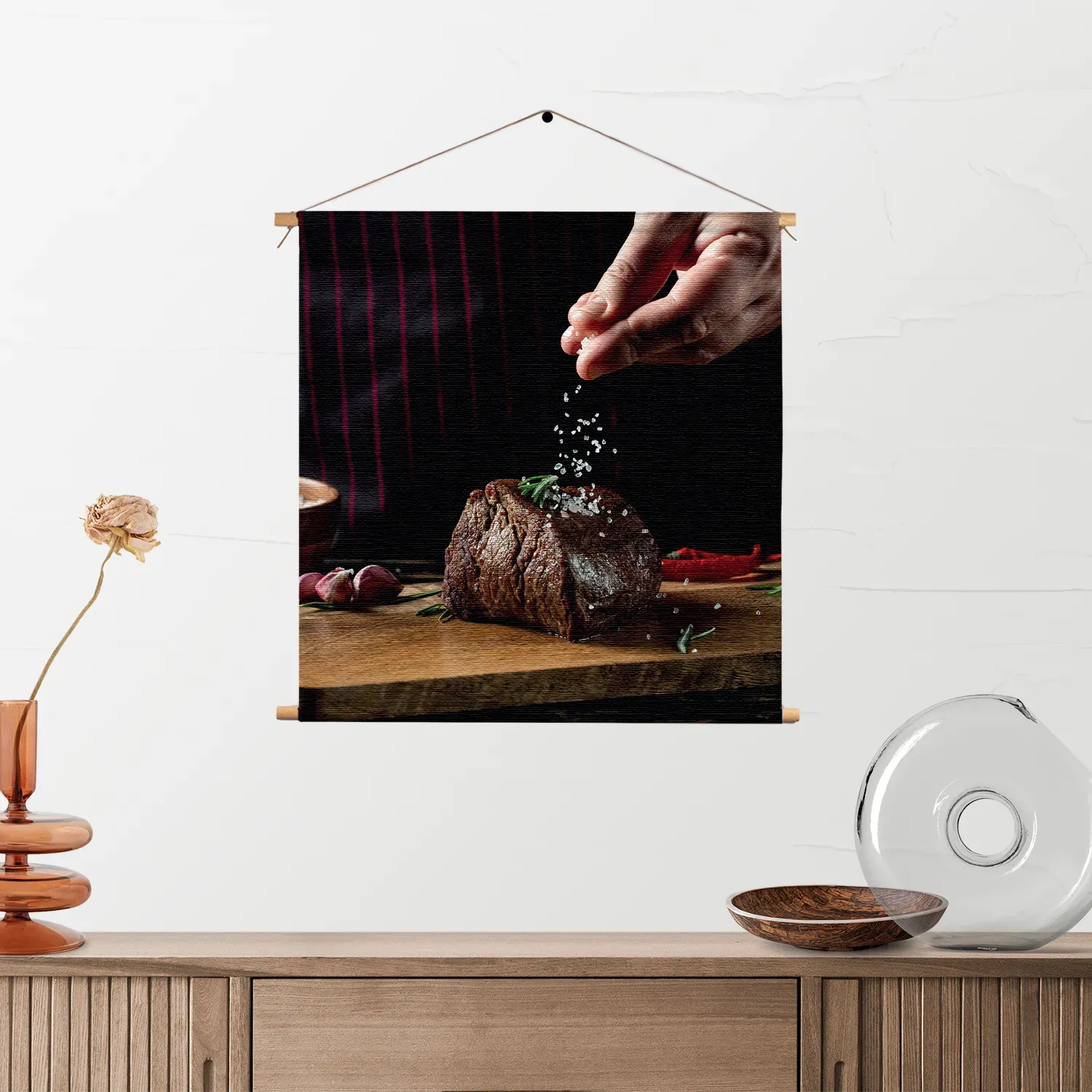 Textielposter Home Made Beef Vierkant Template TP Vierkant Eten En Drinken 66 2