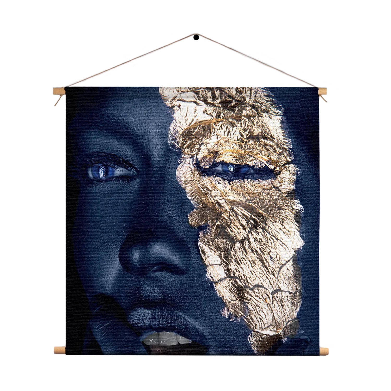 Textielposter Golden Whoman 04 Vierkant Template TP Vierkant Lifestyle 15 1