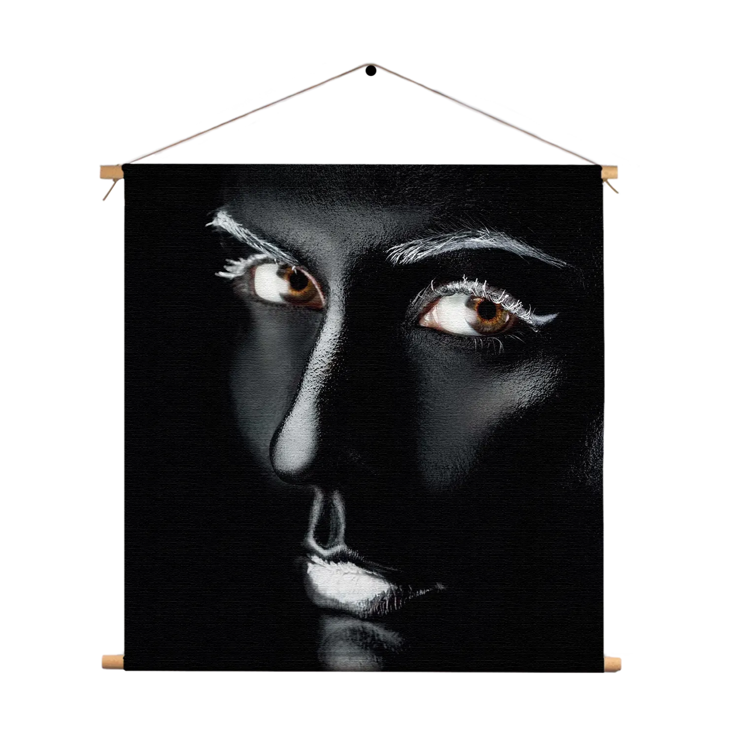 Textielposter Dame Zilvere Make up Vierkant Template TP Vierkant Lifestyle 2 1