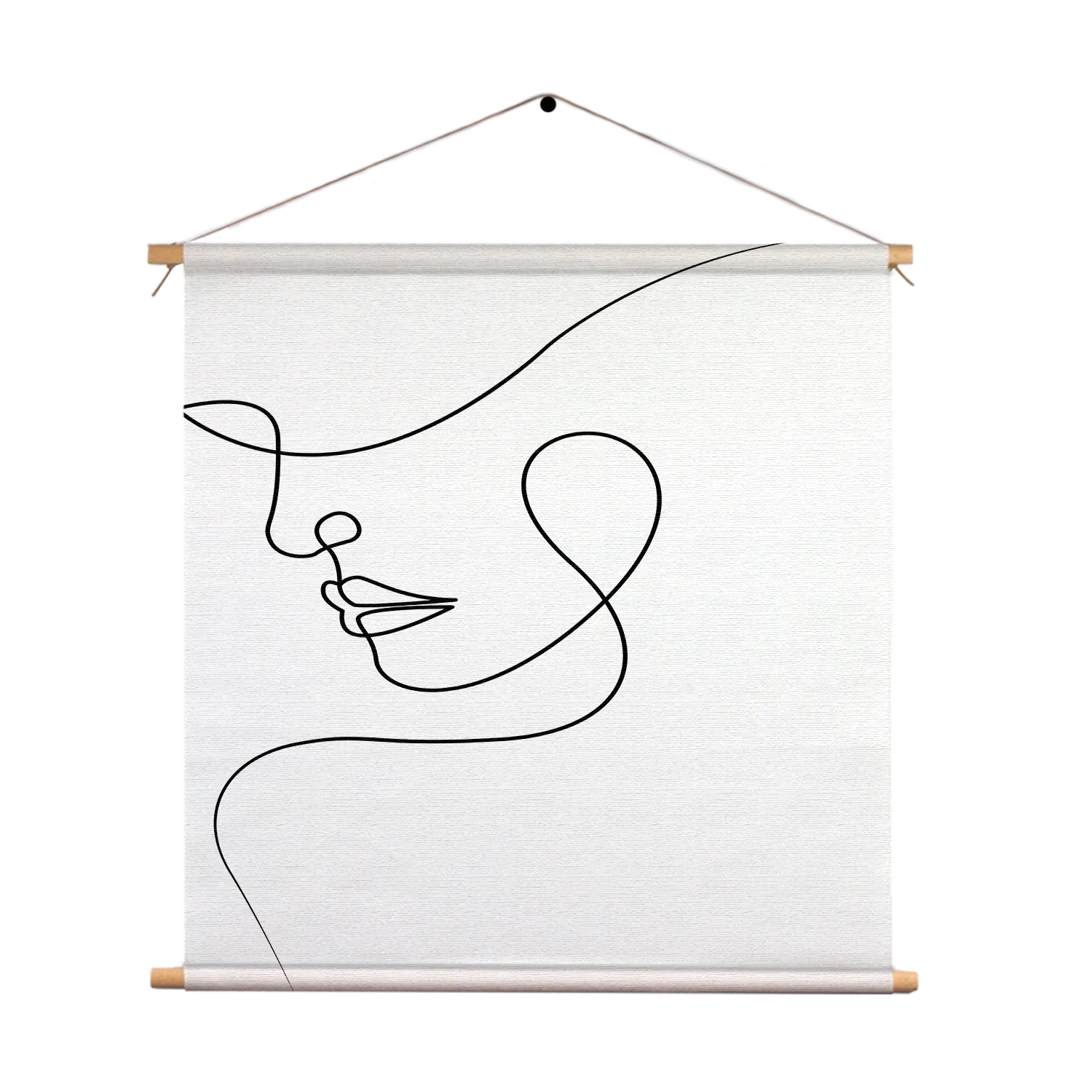 Textielposter De Golvende Dikke Kaaklijn Vierkant Template TP Vierkant Lifestyle 8 1