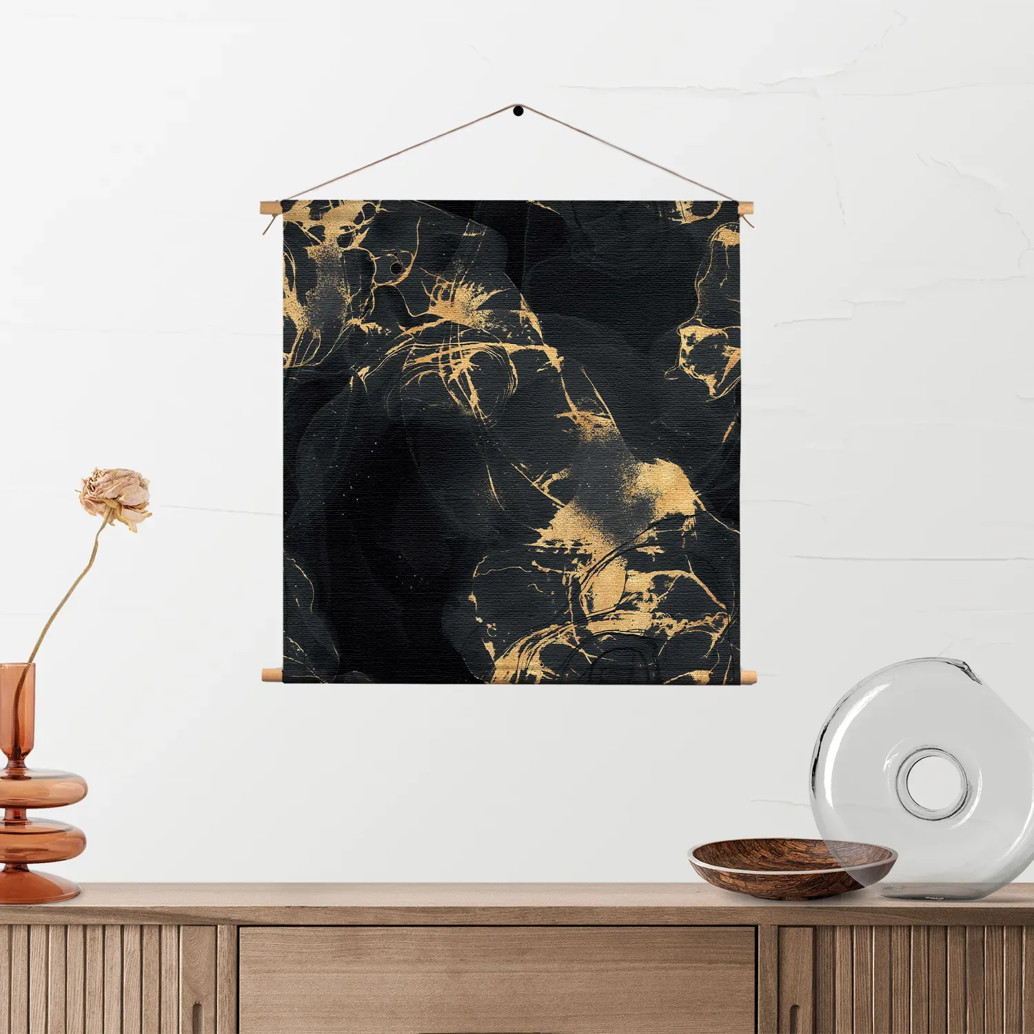 Template_TP_Vierkant_Marmer_15-2 Textielposter Abstract Marmer Look Zwart met Goud 04 Vierkant Template TP Vierkant Marmer 15 2