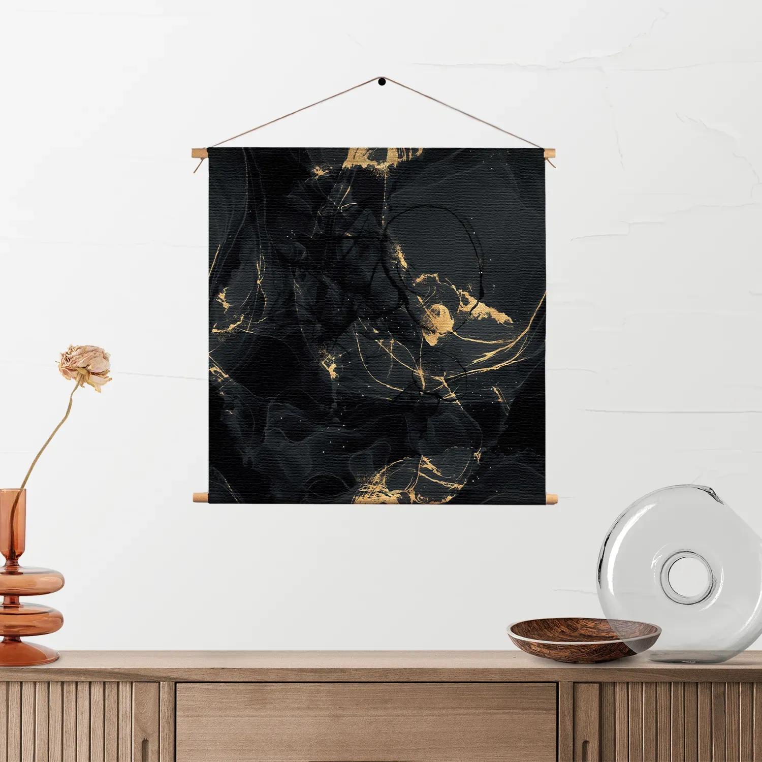 Template_TP_Vierkant_Marmer_16-2 Textielposter Abstract Marmer Look Zwart met Goud 05 Vierkant Template TP Vierkant Marmer 16 2