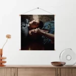 Textielposter When the Smoke is Going up Vierkant Template TP Vierkant Mensen 11 2