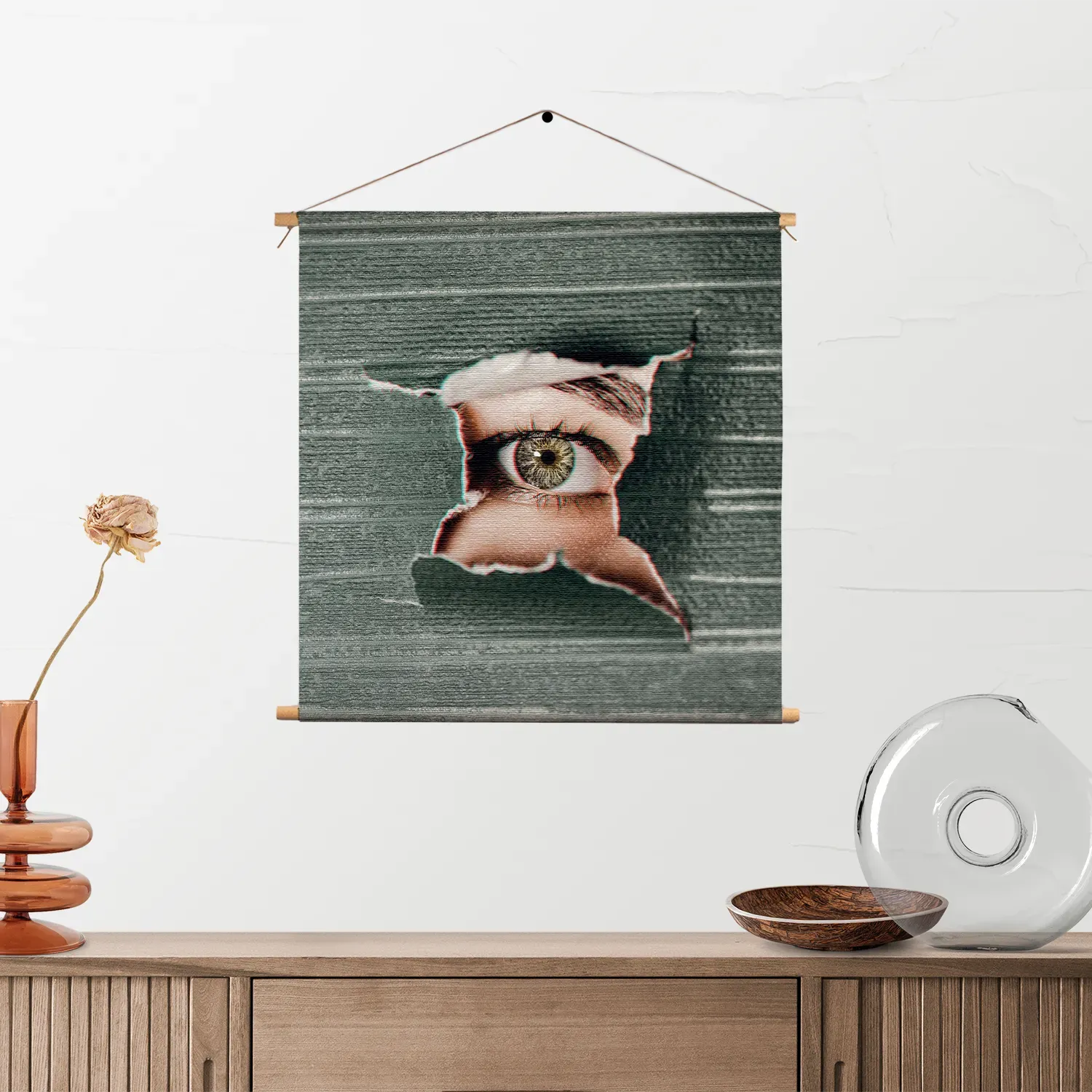 Textielposter I am Watching You Vierkant Template TP Vierkant Mensen 15 2