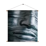 Textielposter Het Zilvere Hoofd Vierkant Template TP Vierkant Mensen 8 1