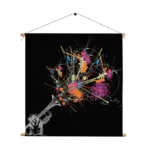 Textielposter Trompetter Vierkant Template TP Vierkant Muziek 12 1