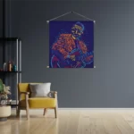 Textielposter De Gitarist Vierkant Template TP Vierkant Muziek 13 3