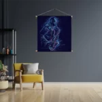 Textielposter Kleurrijke Saxofonist 02 Vierkant Template TP Vierkant Muziek 15 3