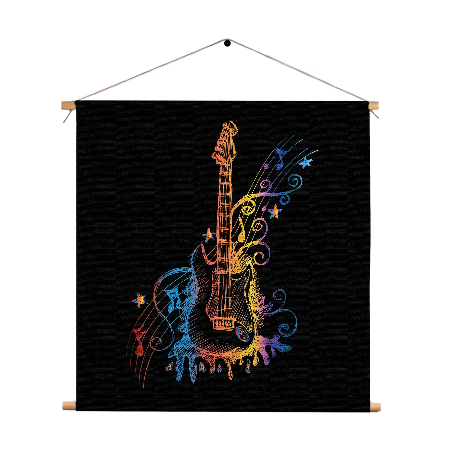 Textielposter Gitaar Vierkant Template TP Vierkant Muziek 20 1