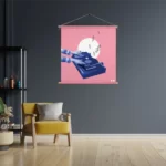 Textielposter Old School DJ Vierkant Template TP Vierkant Muziek 3 3