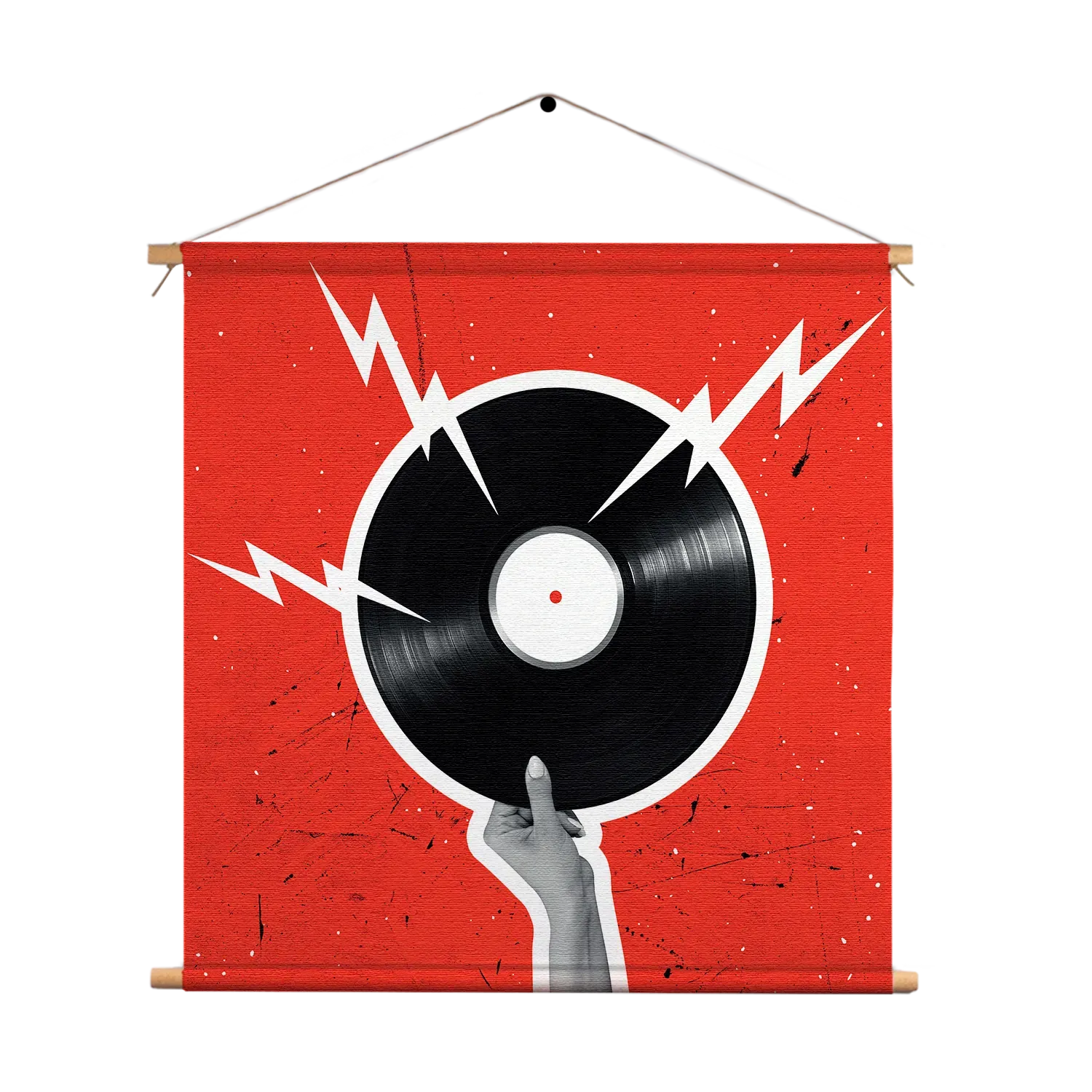 Textielposter Bliksem Plaat Vierkant Template TP Vierkant Muziek 8 1