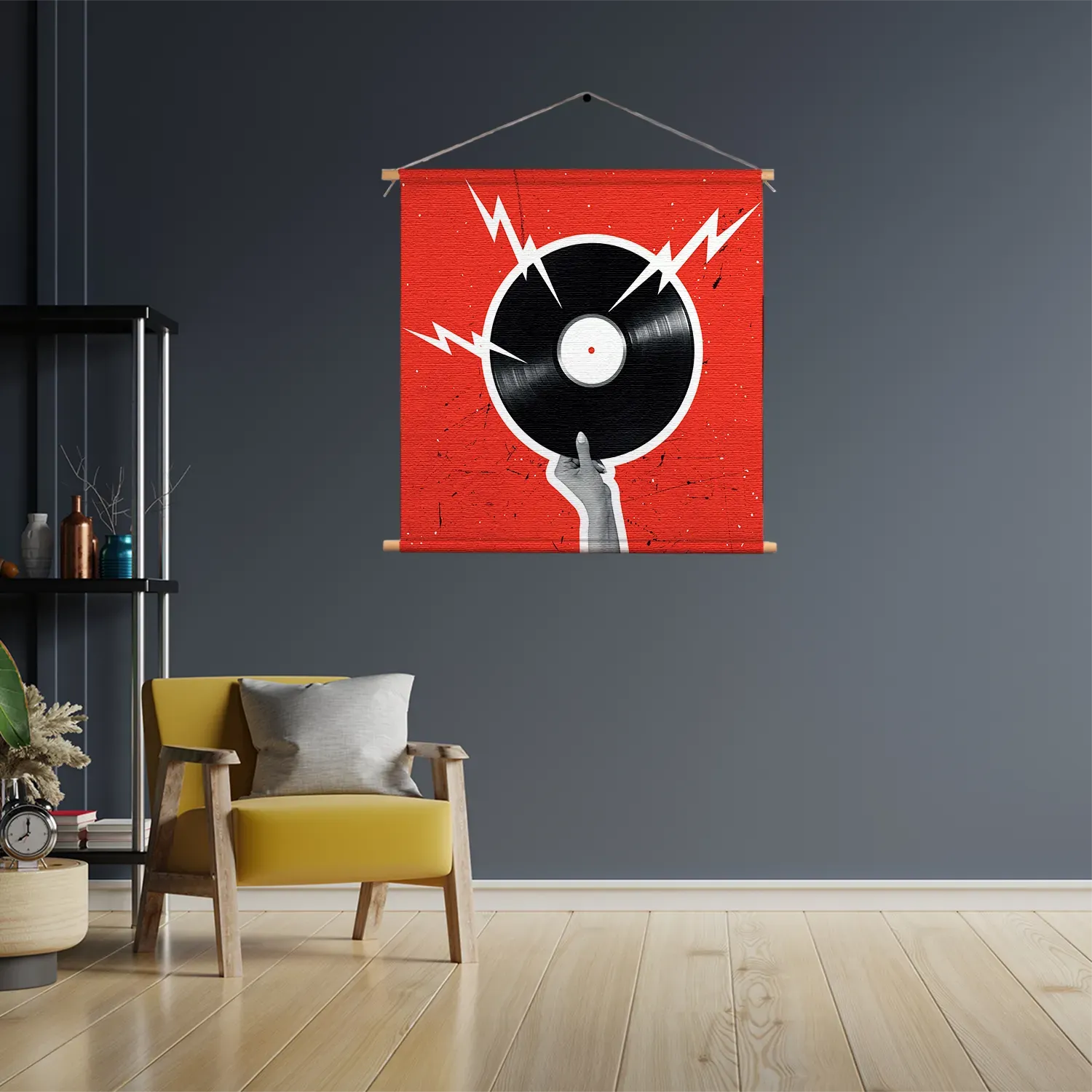 Textielposter Bliksem Plaat Vierkant Template TP Vierkant Muziek 8 3