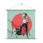 Template_TP_Vierkant_Muziek_9-1 Textielposter Drummen Als Een Baas Vierkant Template TP Vierkant Muziek 9 1