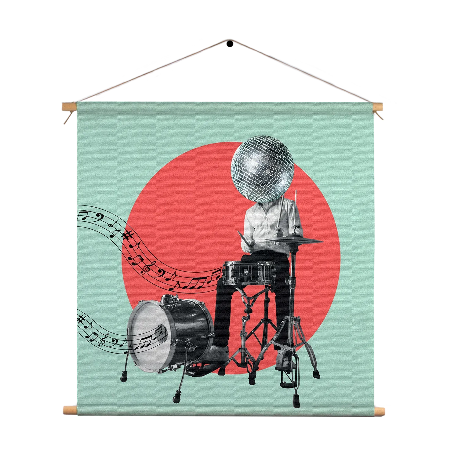 Template_TP_Vierkant_Muziek_9-1 Textielposter Drummen Als Een Baas Vierkant Template TP Vierkant Muziek 9 1