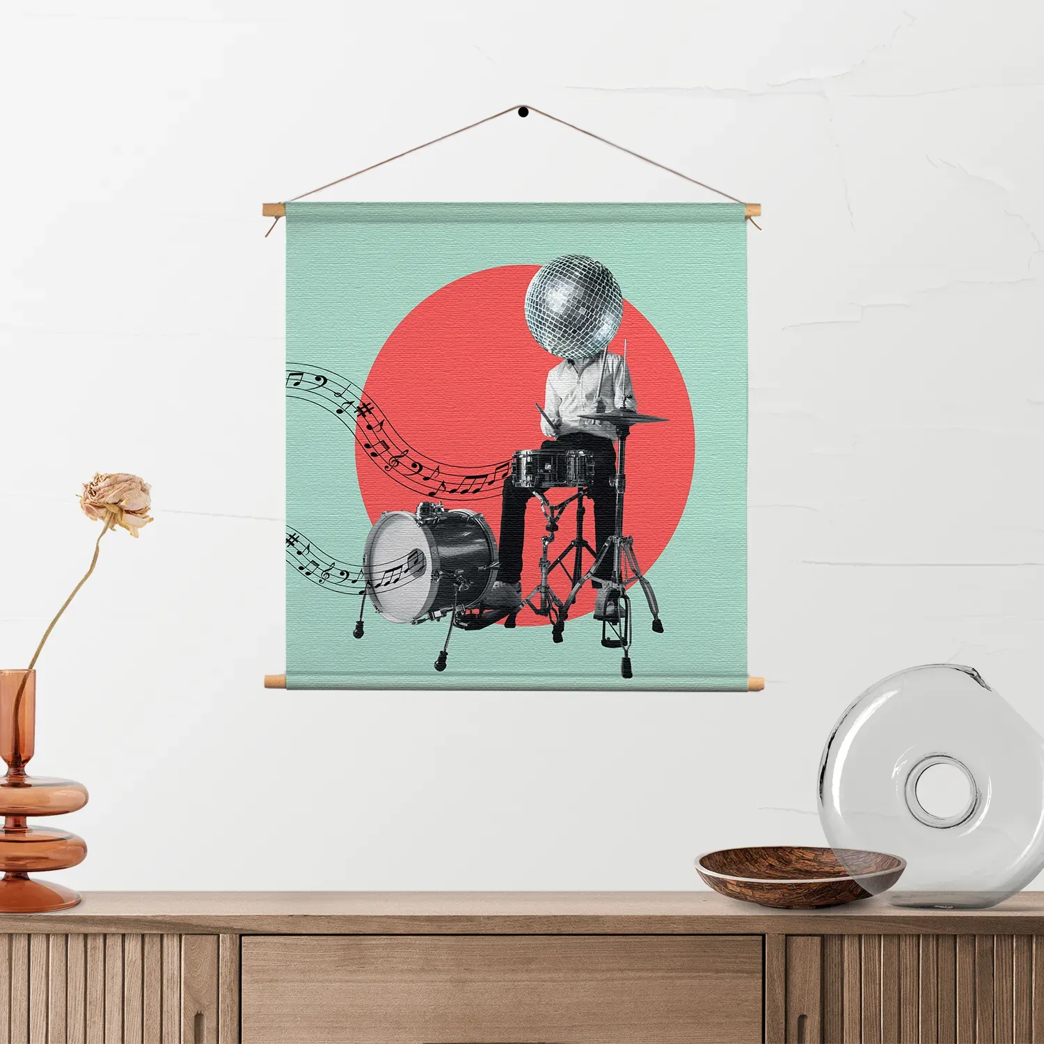 Template_TP_Vierkant_Muziek_9-2 Textielposter Drummen Als Een Baas Vierkant Template TP Vierkant Muziek 9 2