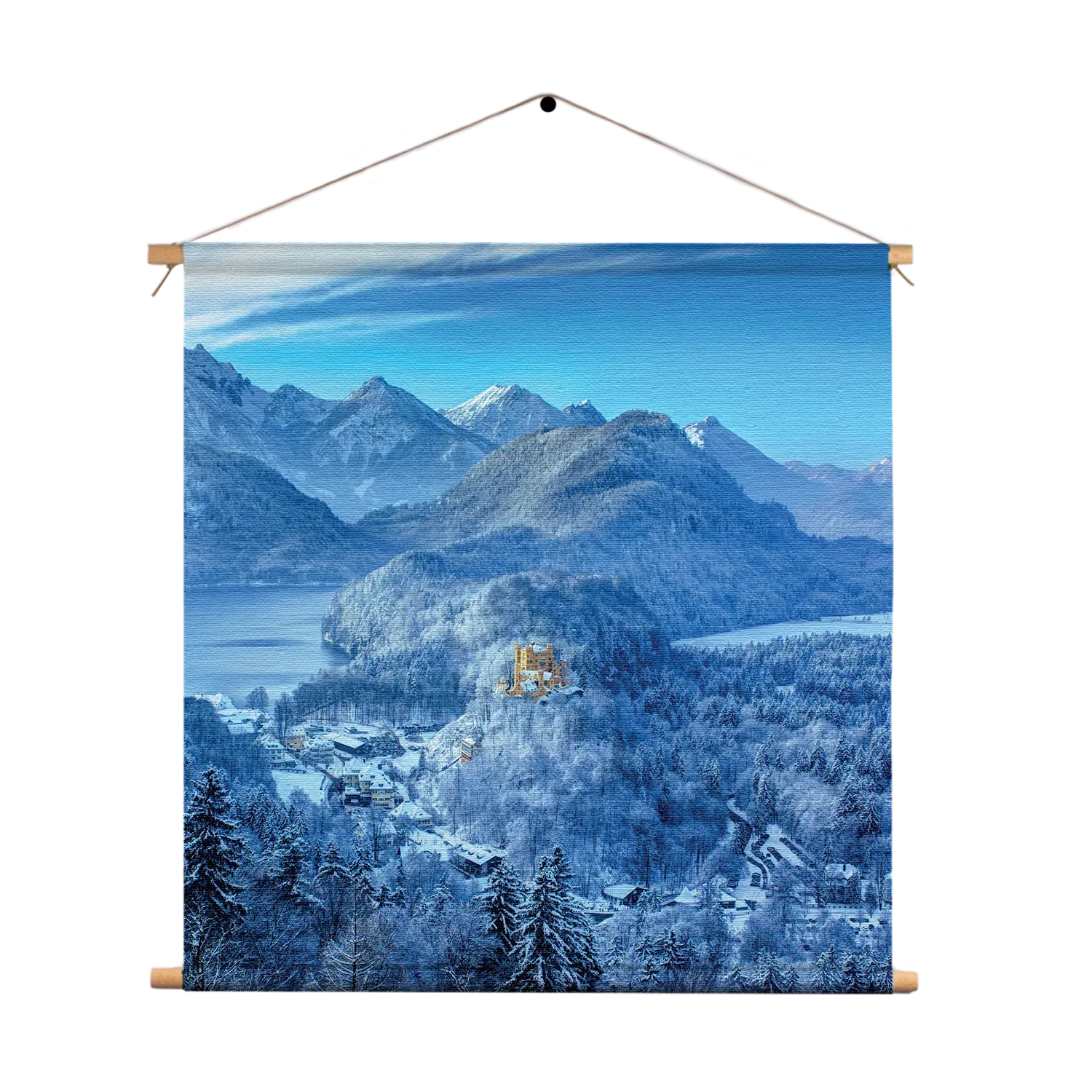 Textielposter De witte bergen Vierkant Template TP Vierkant Natuur 40 1