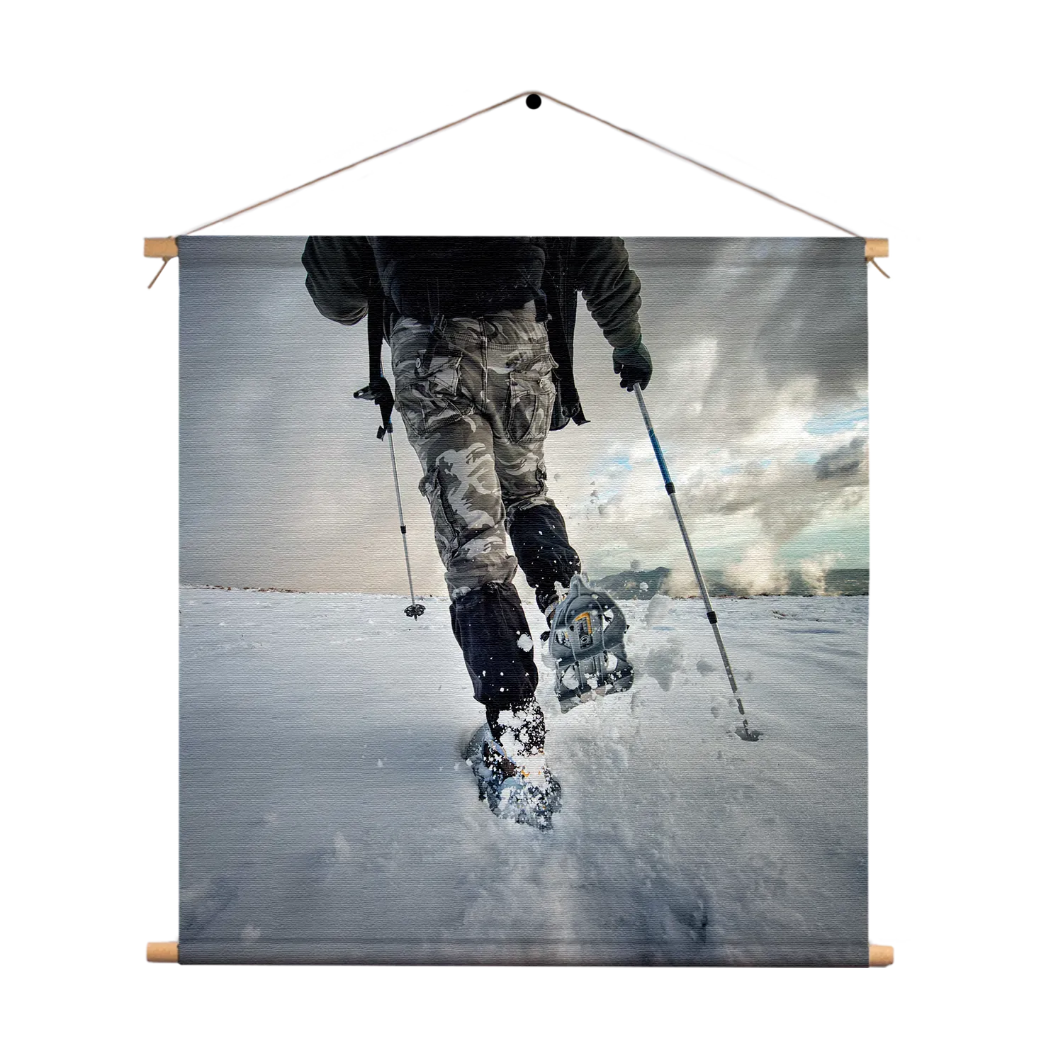 Textielposter Een lange winterwandeling Vierkant Template TP Vierkant Natuur 43 1