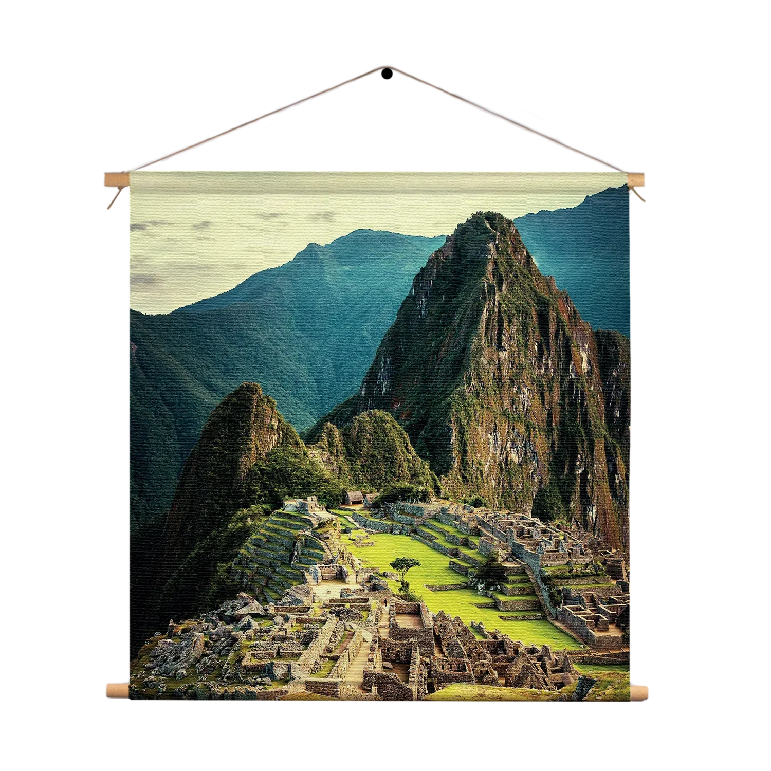 Textielposter Machu Picchu 2 Vierkant Template TP Vierkant Natuur 48 1