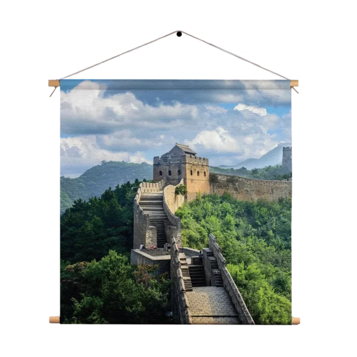 Textielposter De Chinese muur 2 Vierkant Template TP Vierkant Natuur 51 1