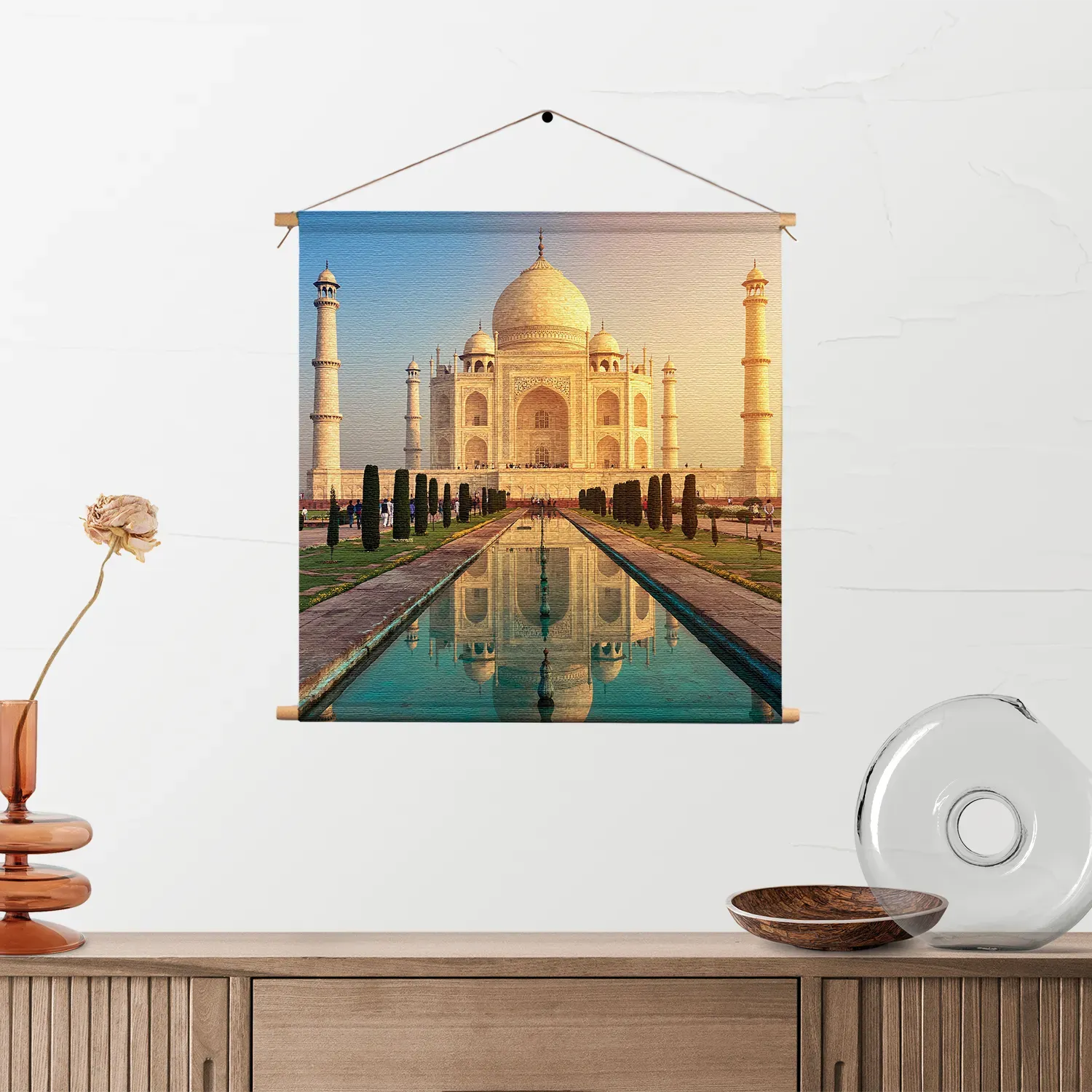Textielposter De Tajmahal Vierkant Template TP Vierkant Natuur 55 2