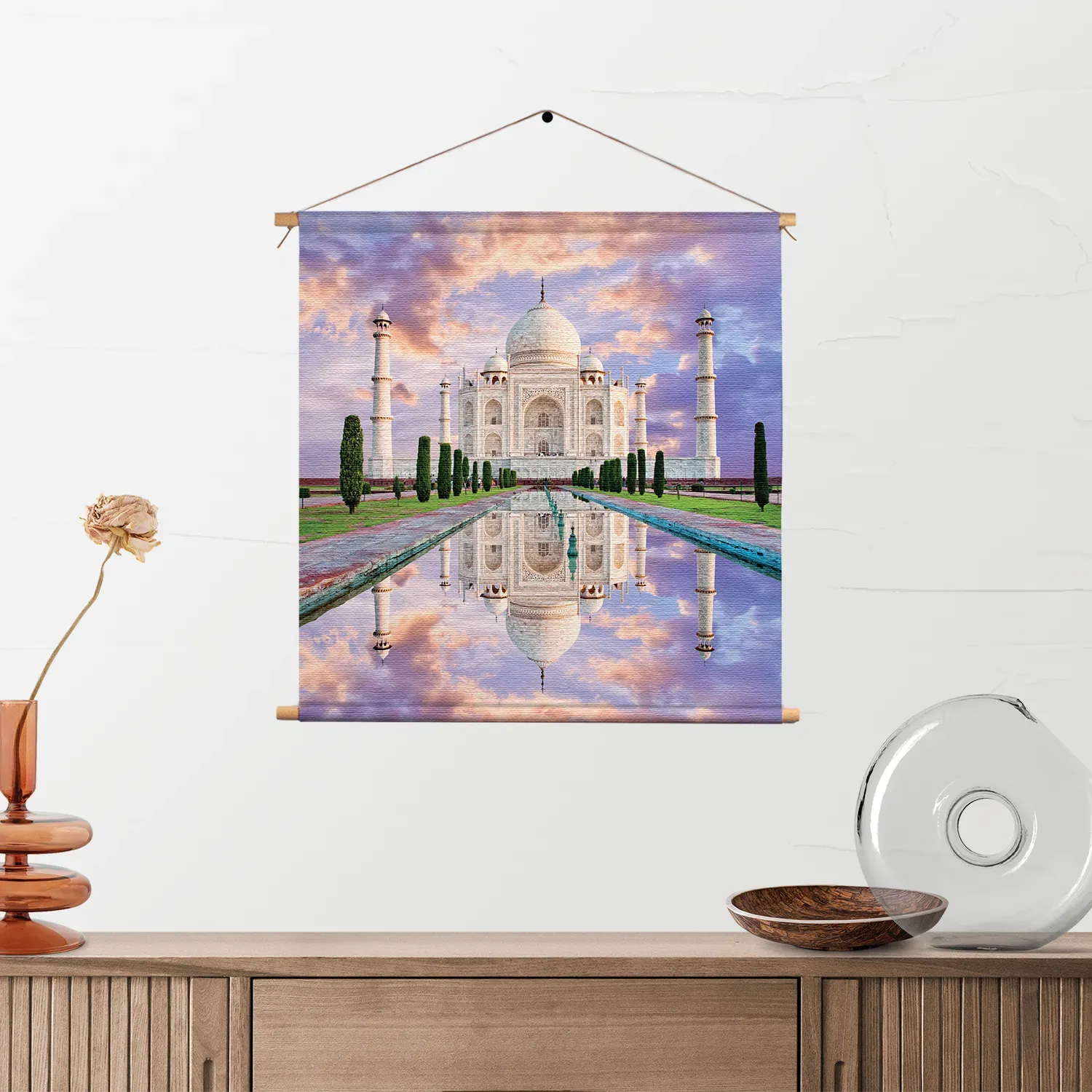 Textielposter De Tajmahal 2 Vierkant Template TP Vierkant Natuur 58 2