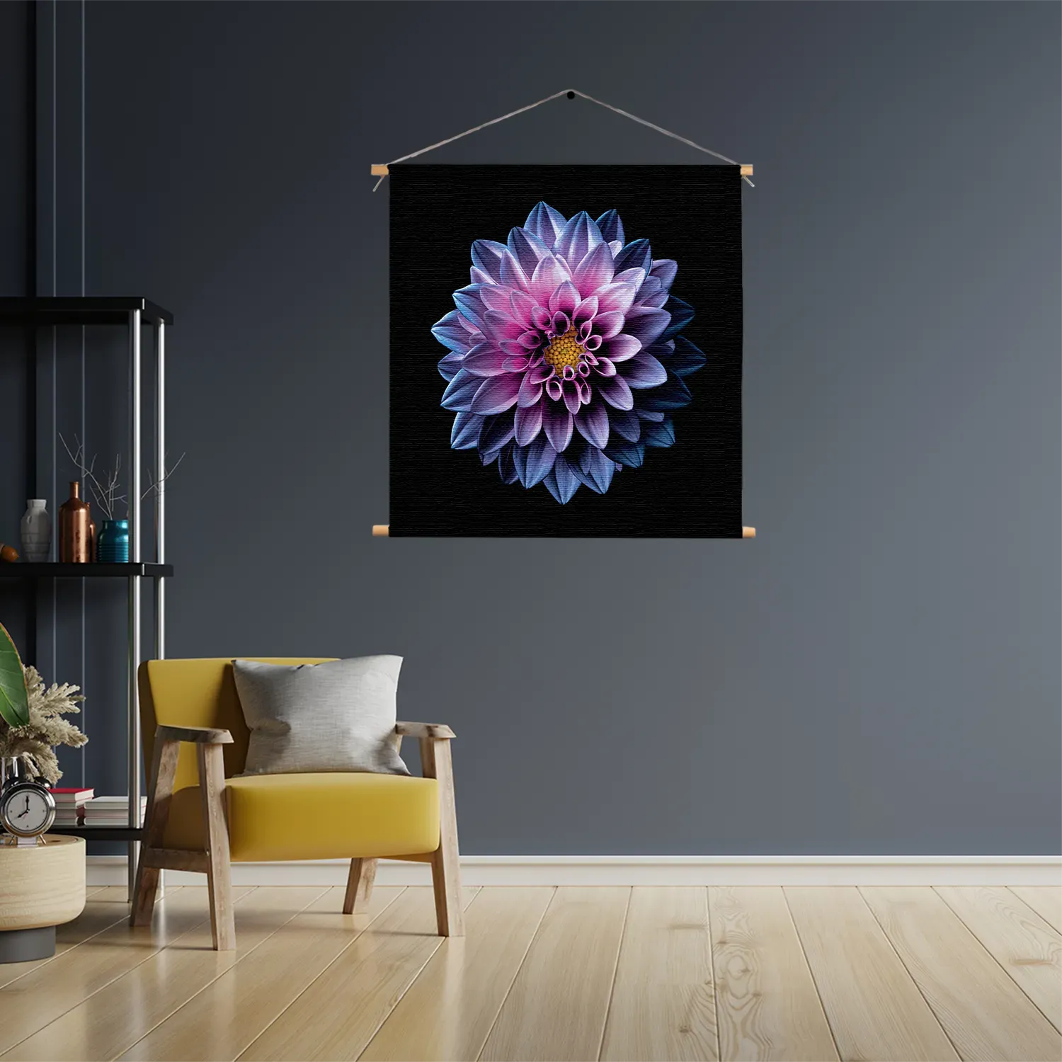 Textielposter Paarse Dahlia Vierkant Template TP Vierkant Natuur 67 3