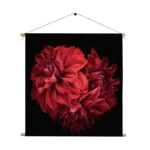 Textielposter Rood Paarse Dahlia Vierkant Template TP Vierkant Natuur 75 1