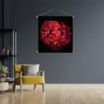 Textielposter Rood Paarse Dahlia Vierkant Template TP Vierkant Natuur 75 3