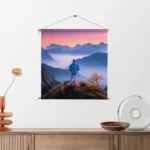 Textielposter On top of the world Vierkant Template TP Vierkant Natuur 76 2