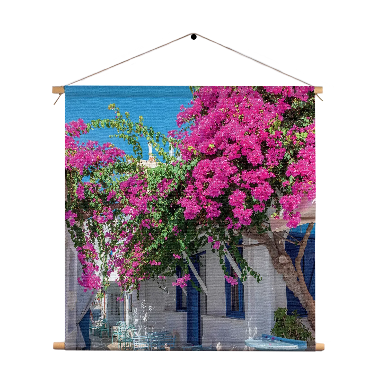 Textielposter Kleurrijk griekenland Vierkant Template TP Vierkant Natuur 83 1