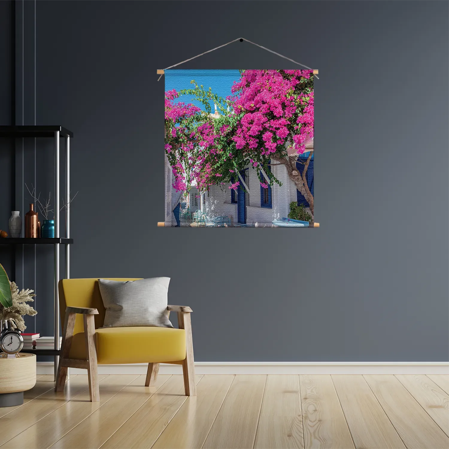 Textielposter Kleurrijk griekenland Vierkant Template TP Vierkant Natuur 83 3