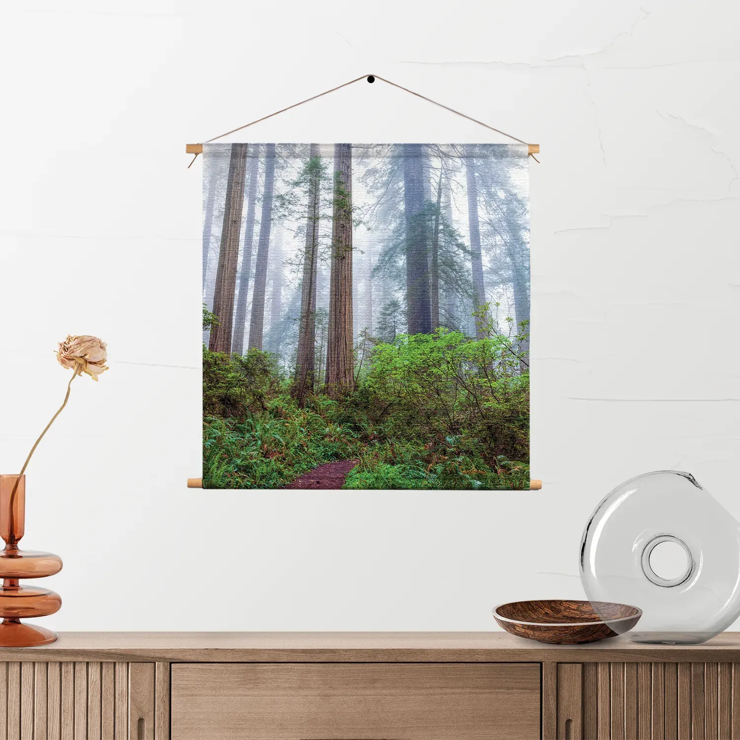 Textielposter Sequoia bos Vierkant Template TP Vierkant Natuur 88 2
