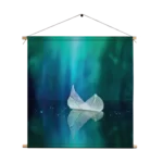 Textielposter Het noorderlicht Vierkant Template TP Vierkant Natuur 90 1