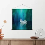 Textielposter Het noorderlicht Vierkant Template TP Vierkant Natuur 90 2