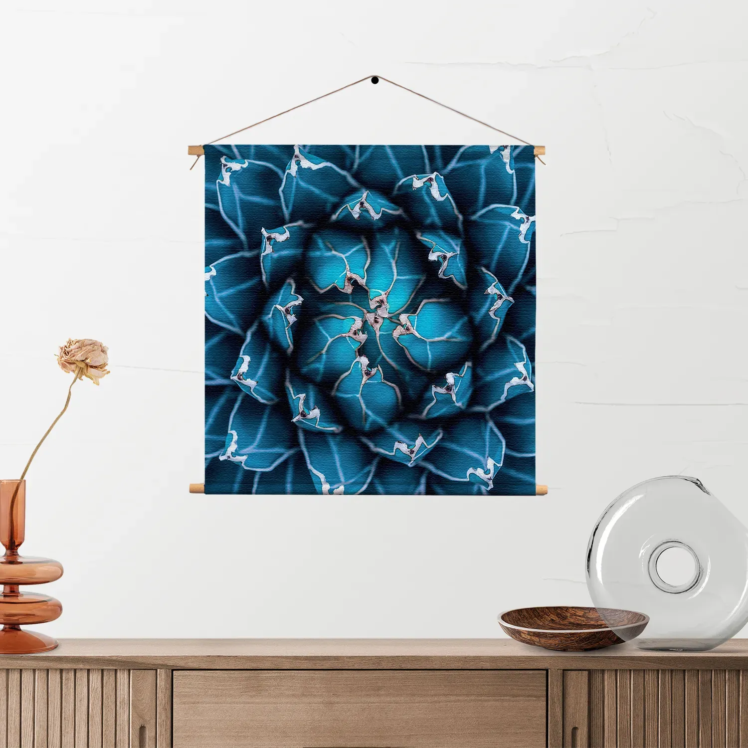 Textielposter Kleurrijke bloem 1 Vierkant Template TP Vierkant Natuur 92 2