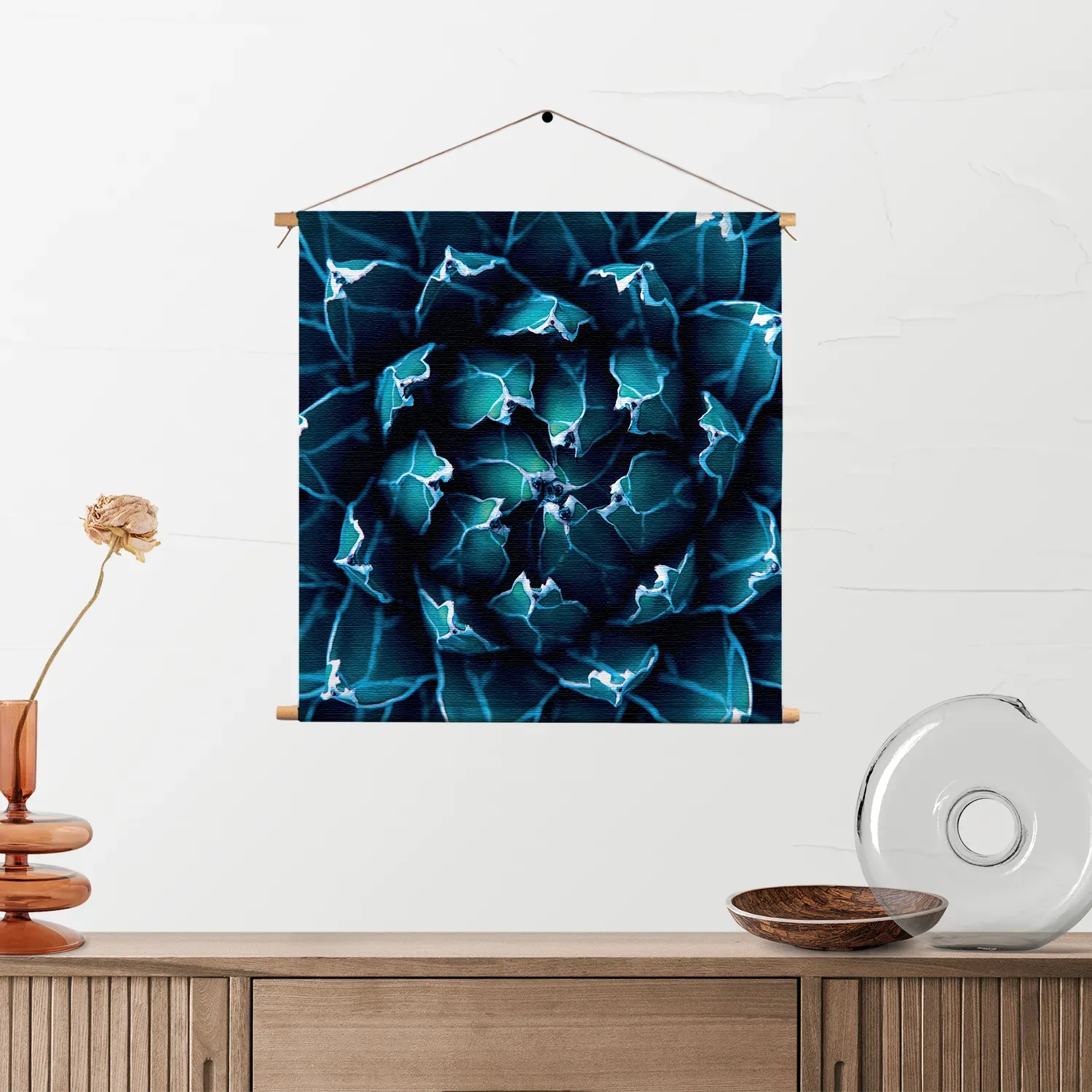 Textielposter Kleurrijke bloem 3 Vierkant Template TP Vierkant Natuur 94 2