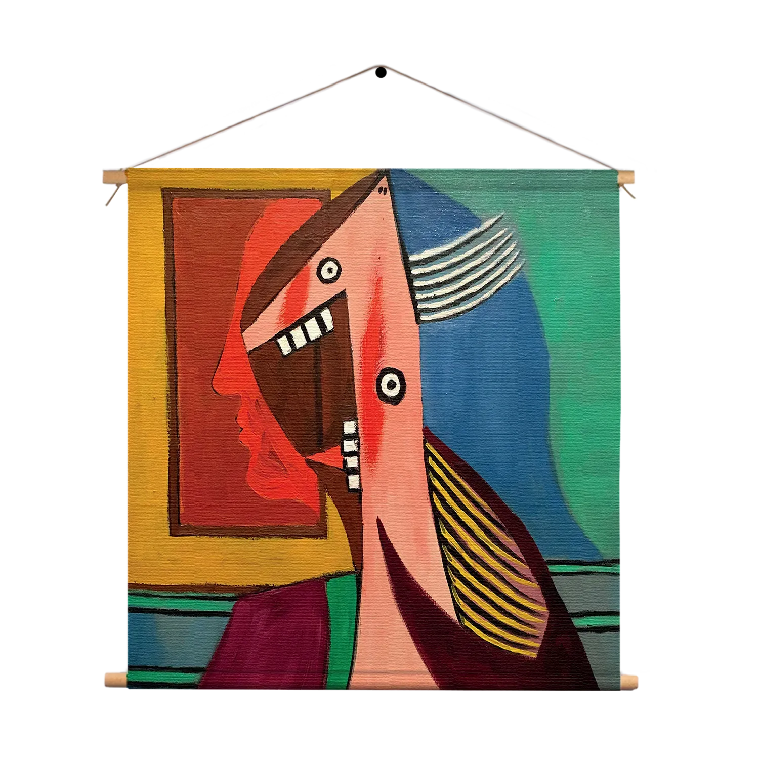Textielposter Picasso De Vrouw 1929 Vierkant Template TP Vierkant Om 13 1