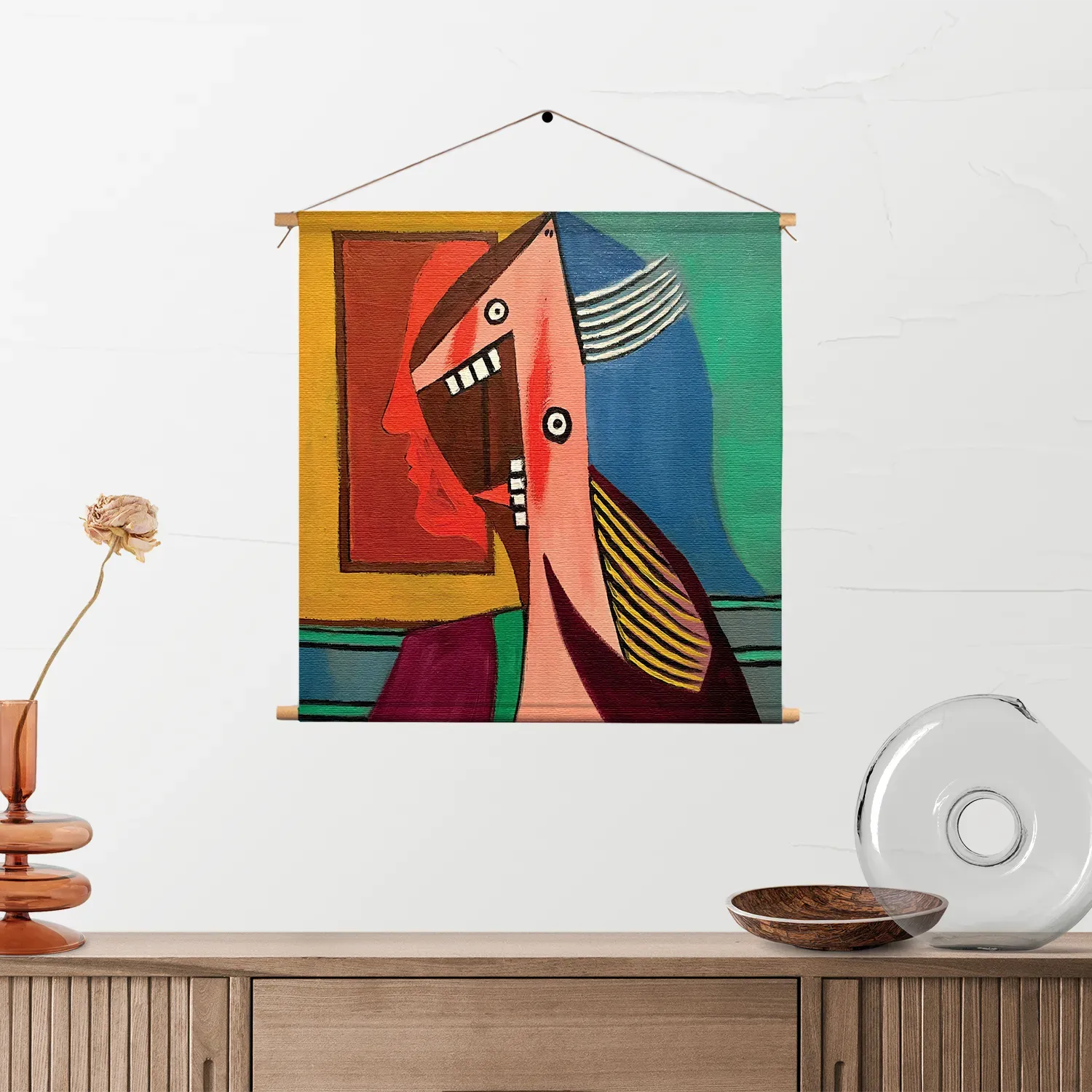 Textielposter Picasso De Vrouw 1929 Vierkant Template TP Vierkant Om 13 2