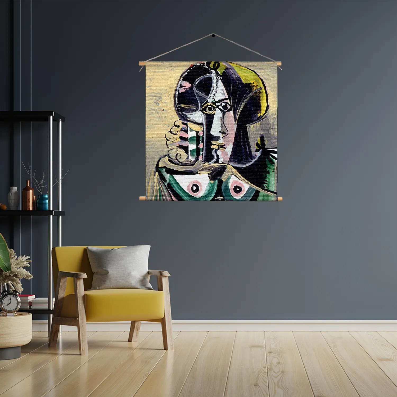 Textielposter Picasso Portret van een vrouw 1971 Vierkant Template TP Vierkant Om 15 3