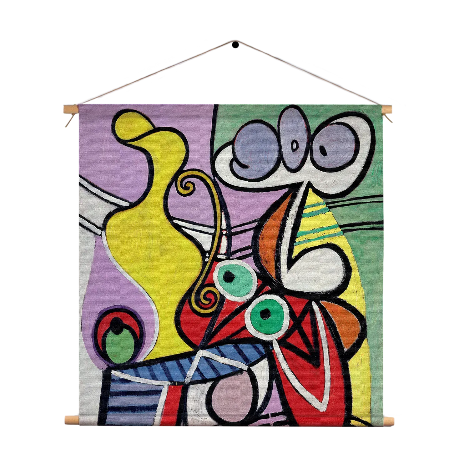 Textielposter Picasso stilleven op een stoel 1931 Vierkant Template TP Vierkant Om 22 1
