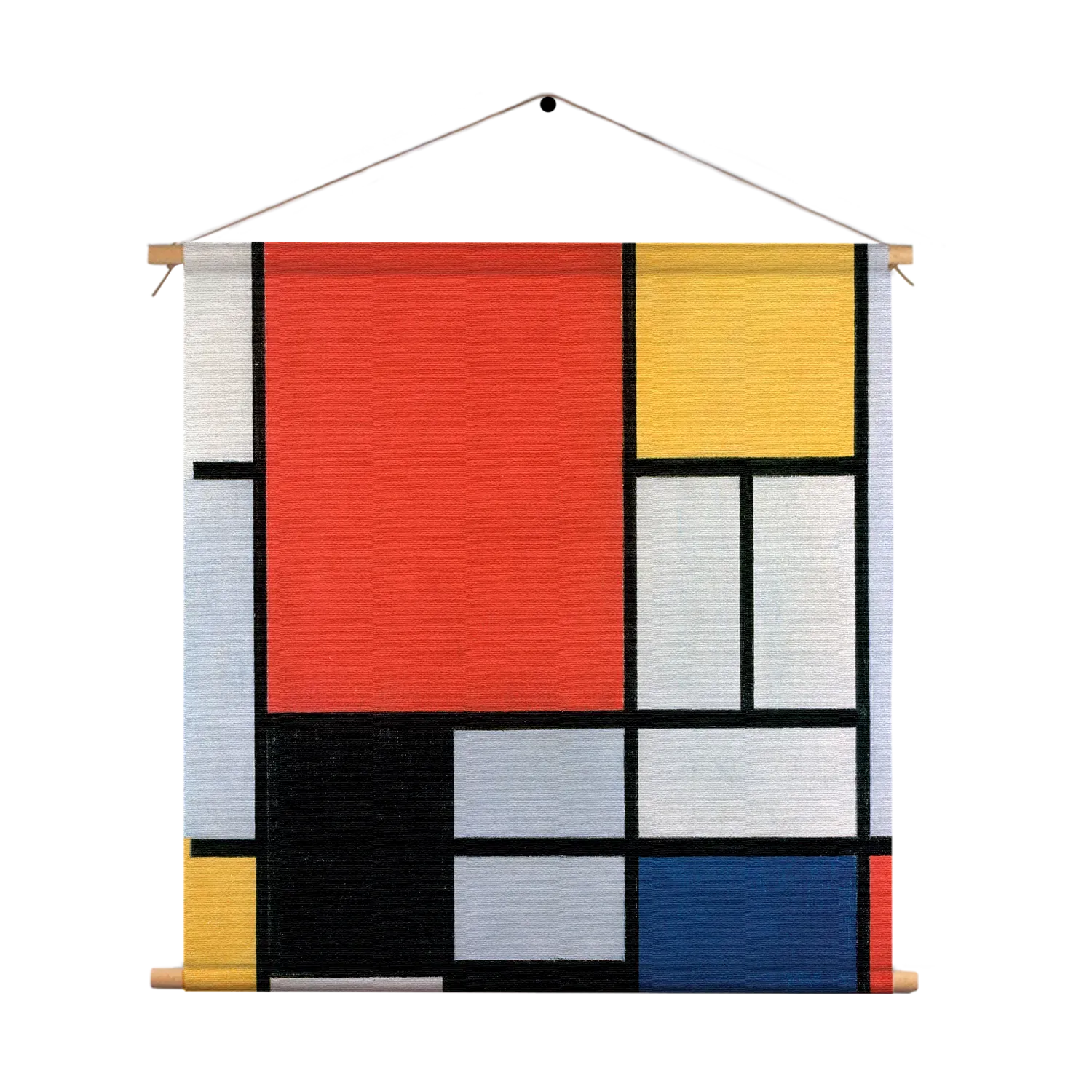 Textielposter Mondriaan Gele Hokjes Vierkant Template TP Vierkant Om 4 1