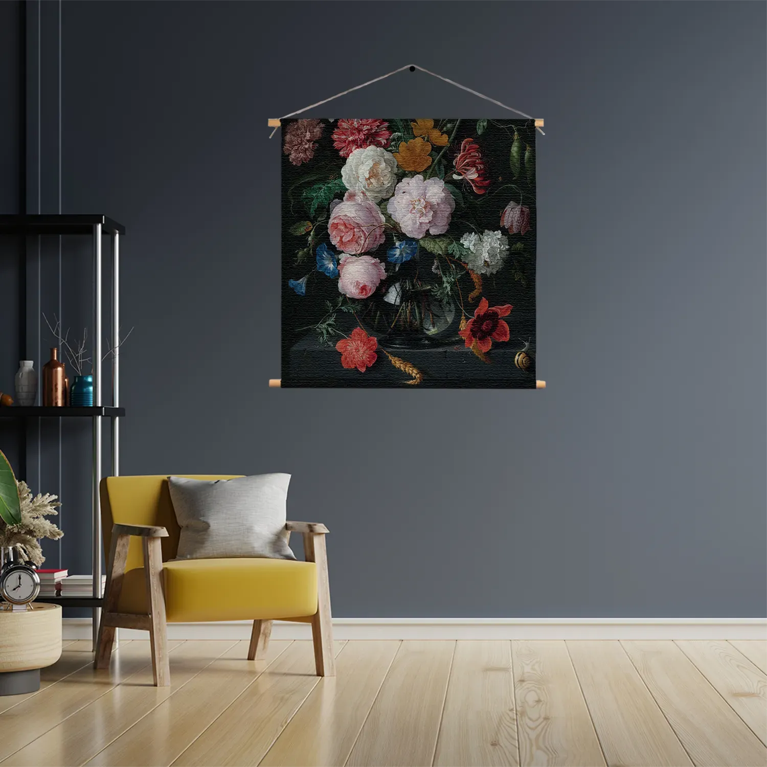 Textielposter Jan Davidsz Bloemen in een glazen vaas 1716 Vierkant Template TP Vierkant Om 5 3